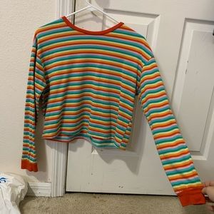 Stripe Slight Crop Top